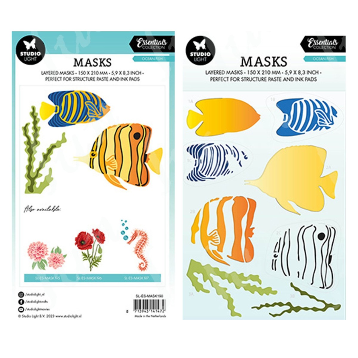 Unity Candle Set - 2023 New Ocean Fish Stencils Metal