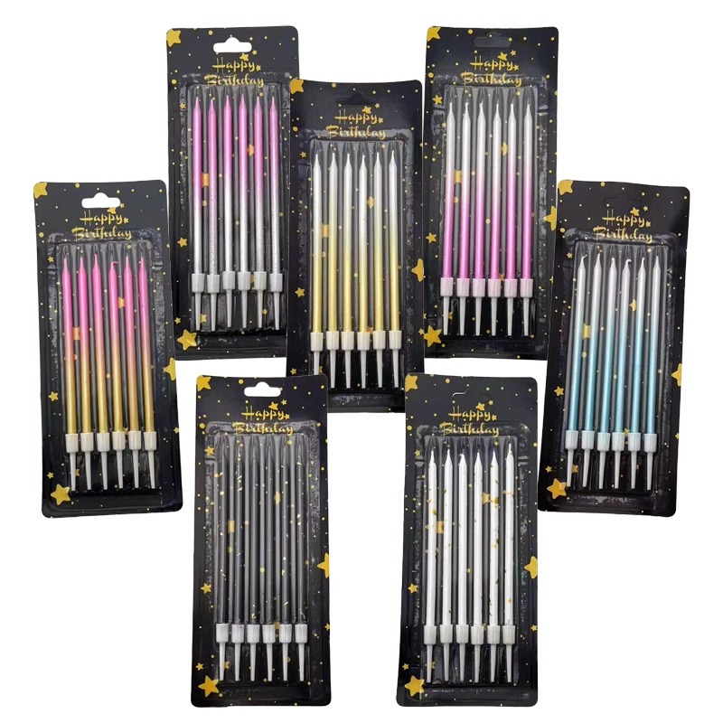 Wedding Decoration Supply - 30/50 Box Gradient Color Birthday Candle