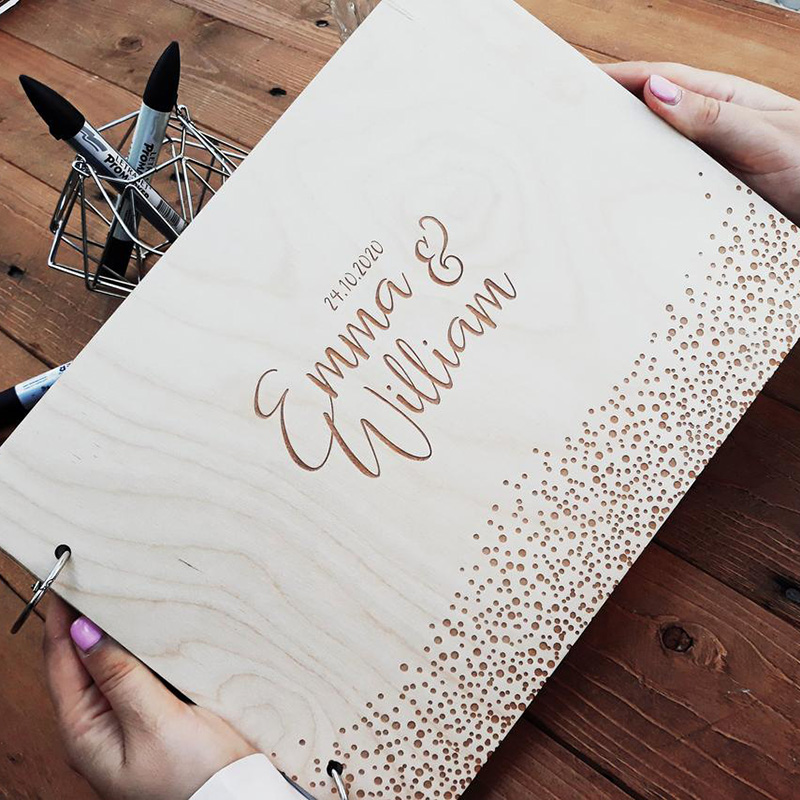 Wedding Supply List - Personalized Wedding Guestbook Custom Wood Guest