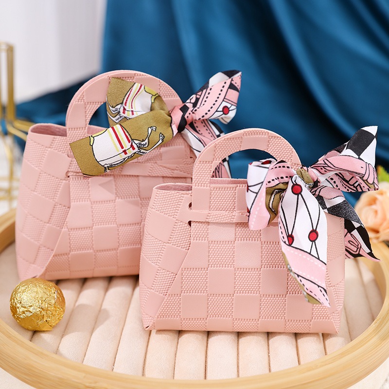 Wedding Supply List - 10pcs Distribute Leather Pink Gift Bags