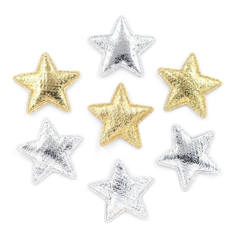 Wedding Superstar - 100Pcs 25mm Gold and Silver Cloth