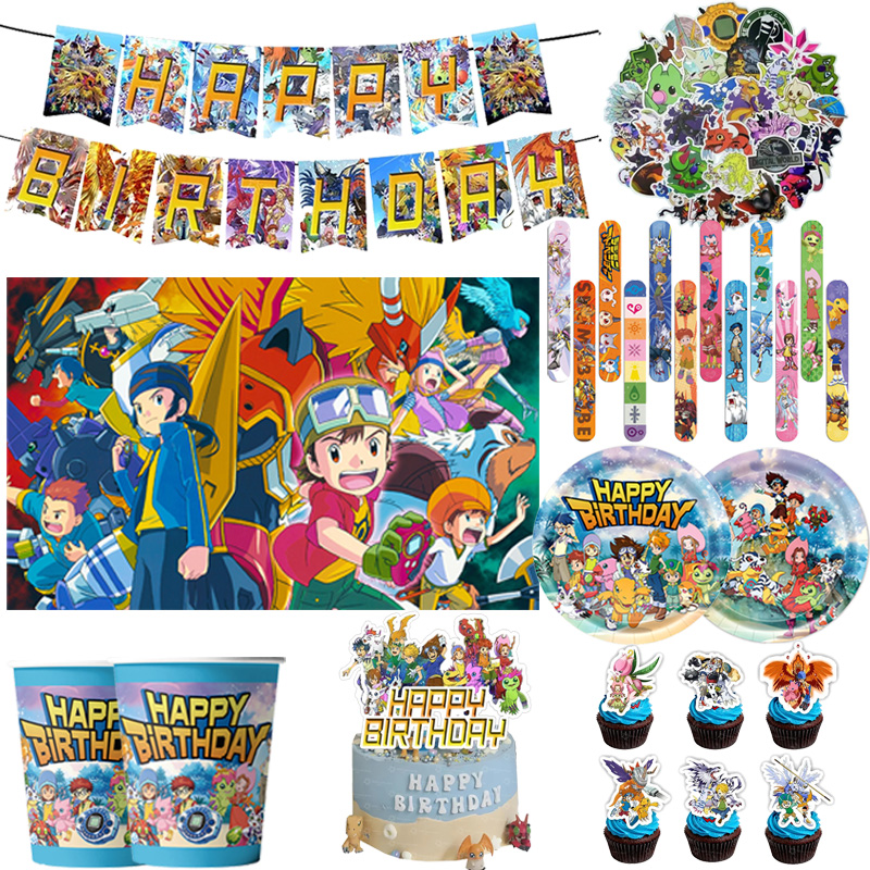 Wedding Day Supply Kit - Digimon Themed Birthday Party Supplies Paper