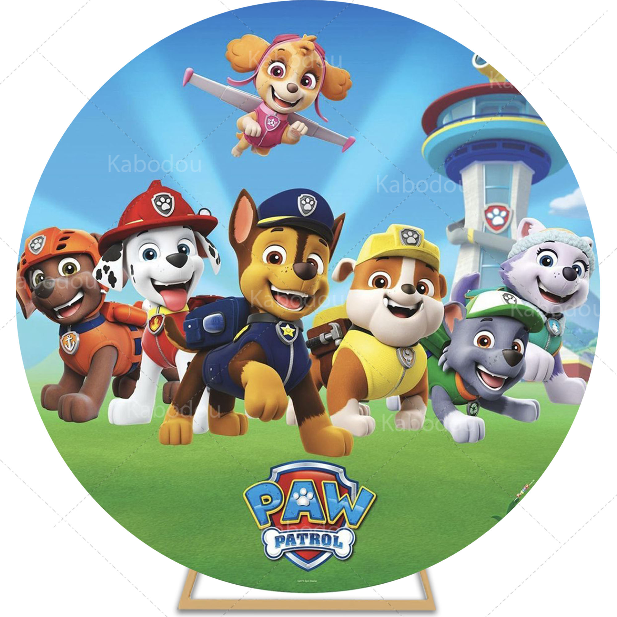 Paws Patrols Round Backdrop Bo - Photo Booth Prop 评论和价格
