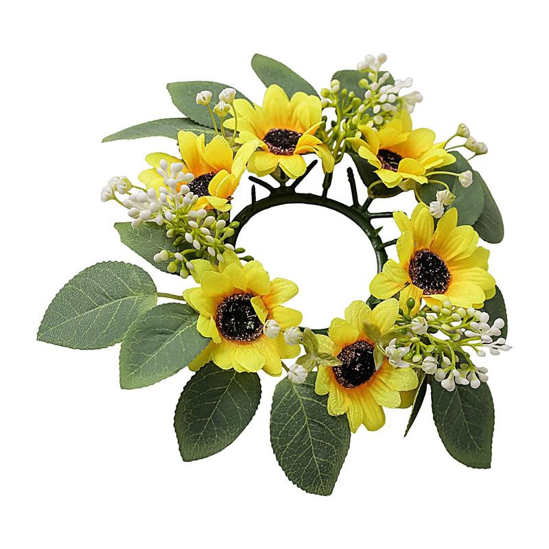 Artificial Sunflower Candle Ri - Unity Candle Set 评论和价格