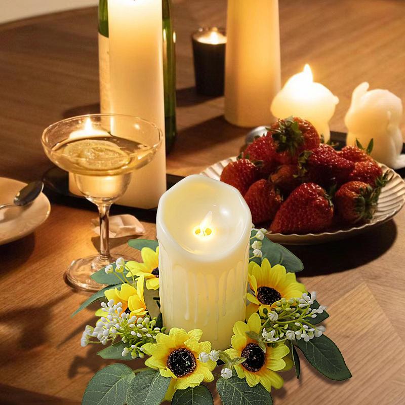 Artificial Sunflower Candle Ri - Unity Candle Set 评论和价格