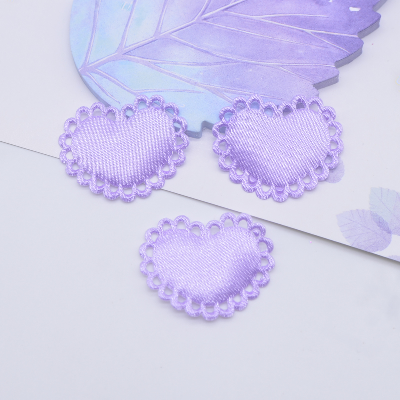 50Pcs 29*24mm Heart Cloth Padd - Wedding Superstar 评论和价格