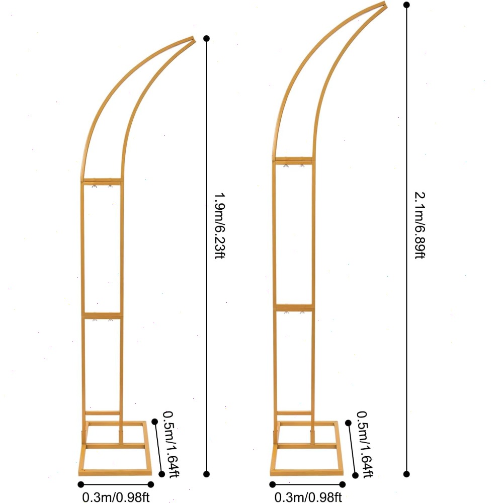 2Pcs Curved Wedding Arch Backd - Wedding Arch Flower 评论和价格