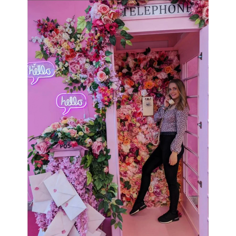 custom.Pink Telephone Booth wi - Photo Booth Prop 评论和价格