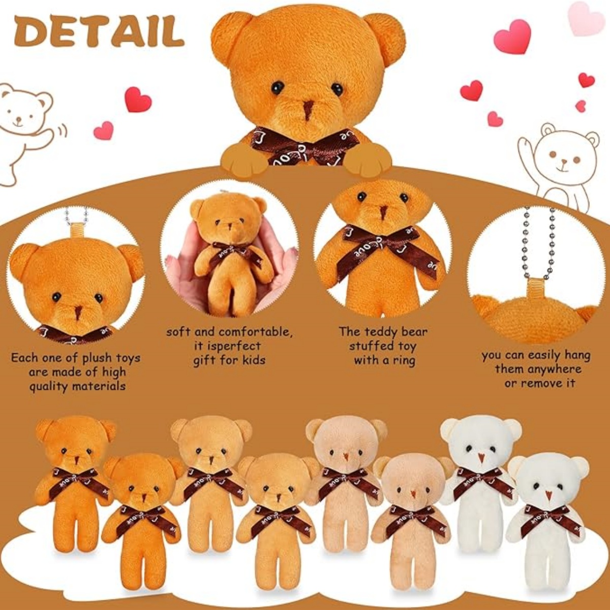 12-120PCS Keychain Mini Teddy  - Wedding Supply List 评论和价格