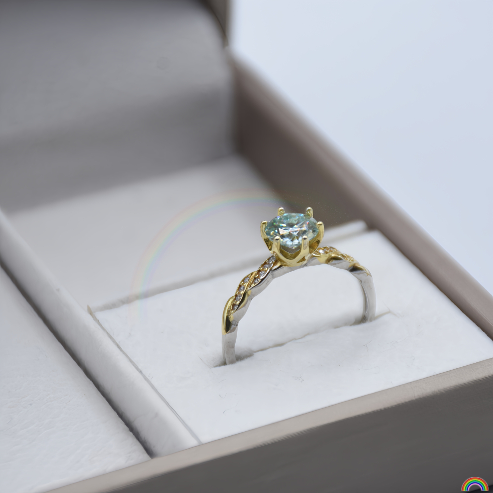 S925 silver inlaid moissanite  - Wedding Superstar 评论和价格