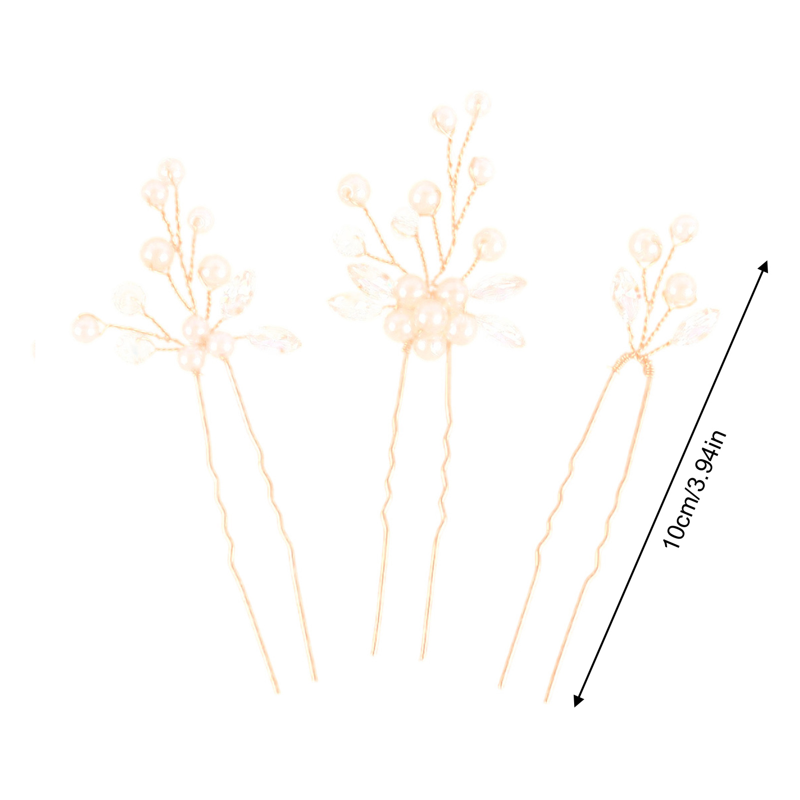 3pcs Bride Hairpin Trendy Hair - Wedding Supply List 评论和价格