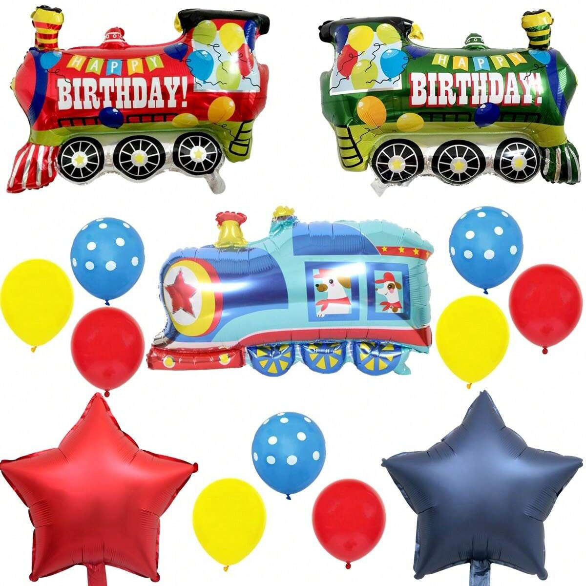 14pcs Train Balloon Kit for Bi - Wedding Day Supply Kit 评论和价格