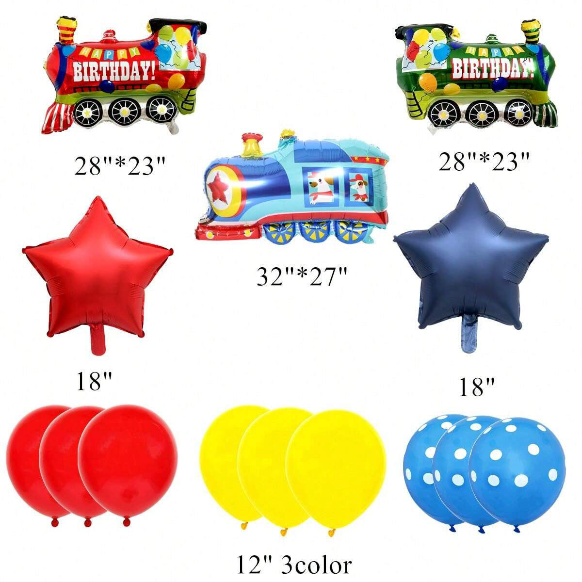 14pcs Train Balloon Kit for Bi - Wedding Day Supply Kit 评论和价格
