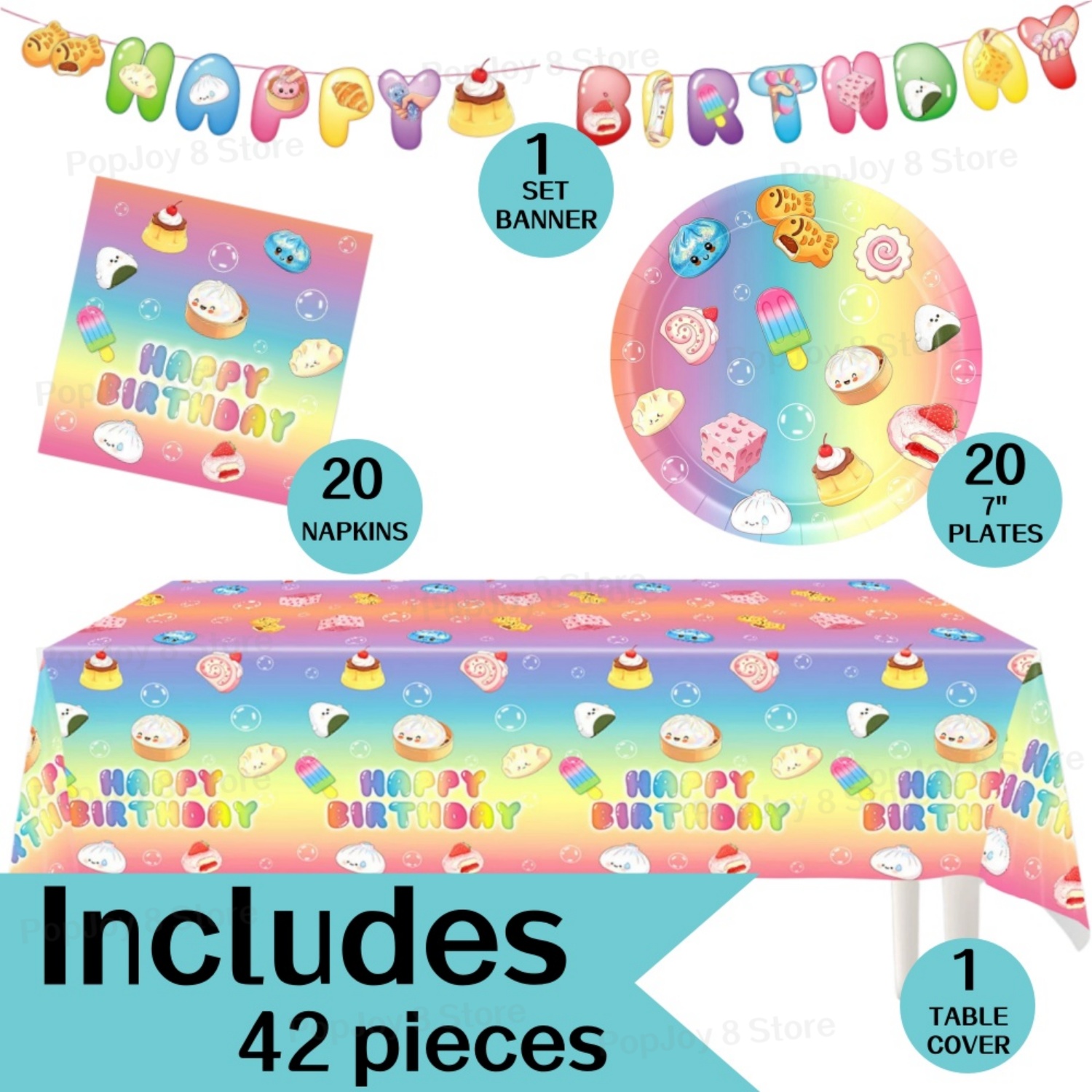 Colorful Dumpling Birthday Dec - Wedding Day Supply Kit 评论和价格