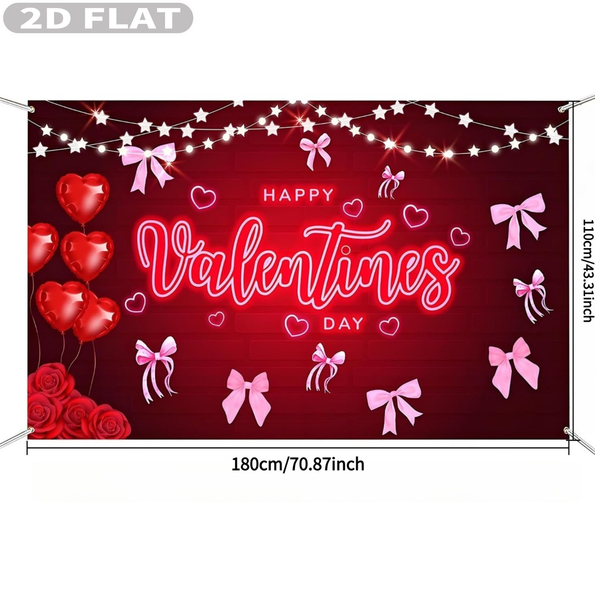 2D FLAT 1pc Happy Valentine's  - Photo Booth Prop 评论和价格