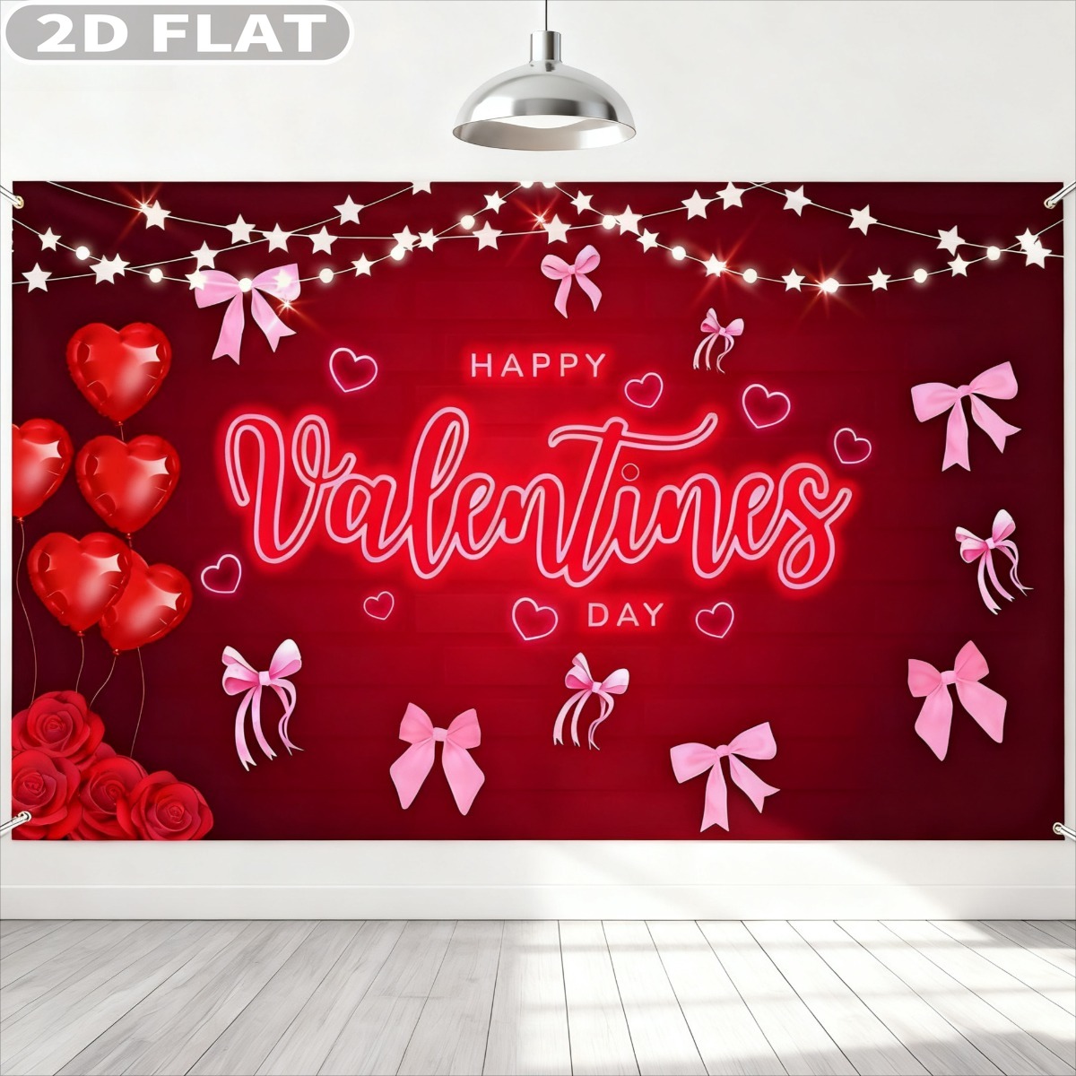2D FLAT 1pc Happy Valentine's  - Photo Booth Prop 评论和价格