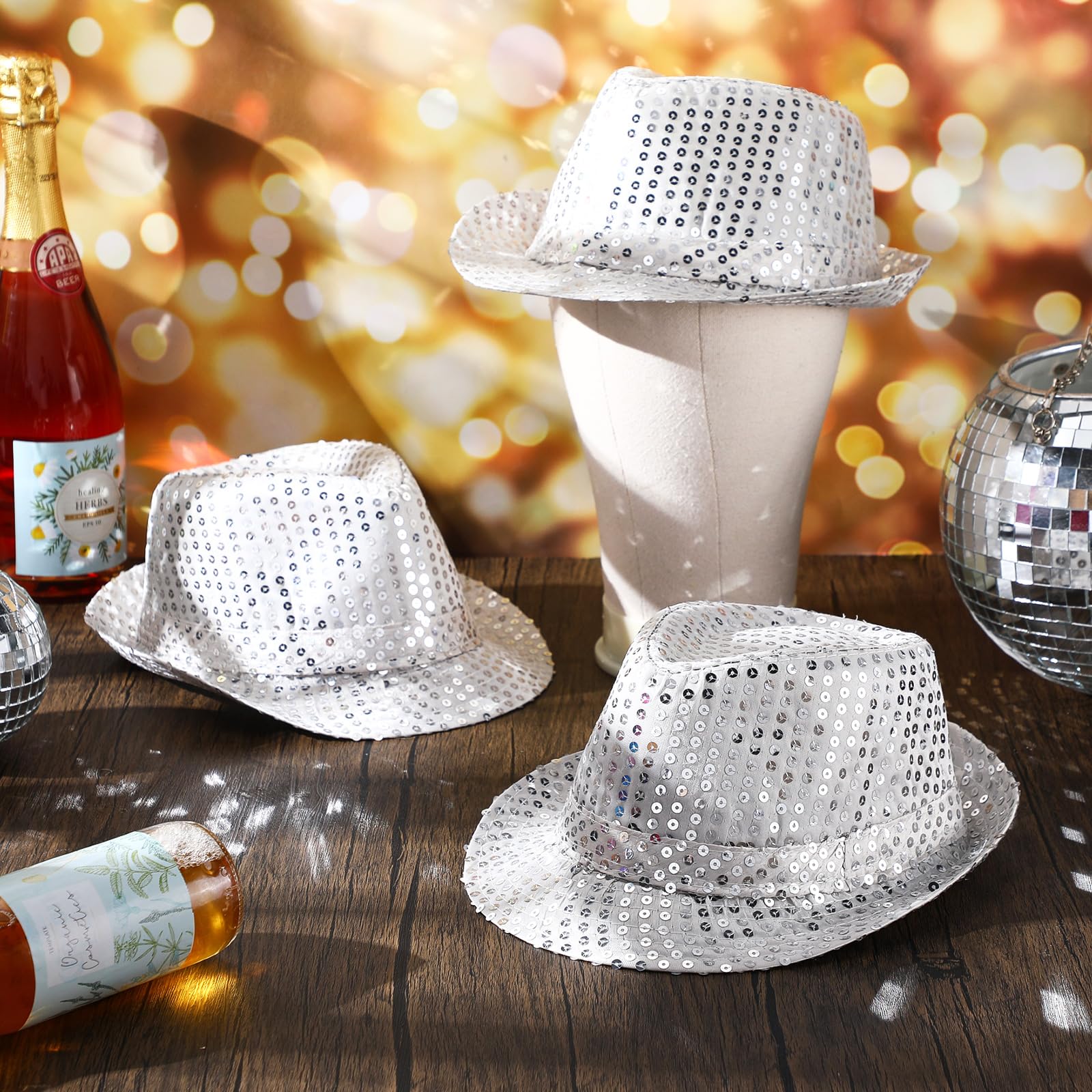 12-36Pcs Sequin Hats Bulk Glit - Wedding Supply In Bulk 评论和价格