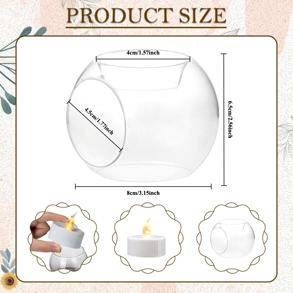 6/12pcs Glass Round Hollow Can - Unity Candle Set 评论和价格