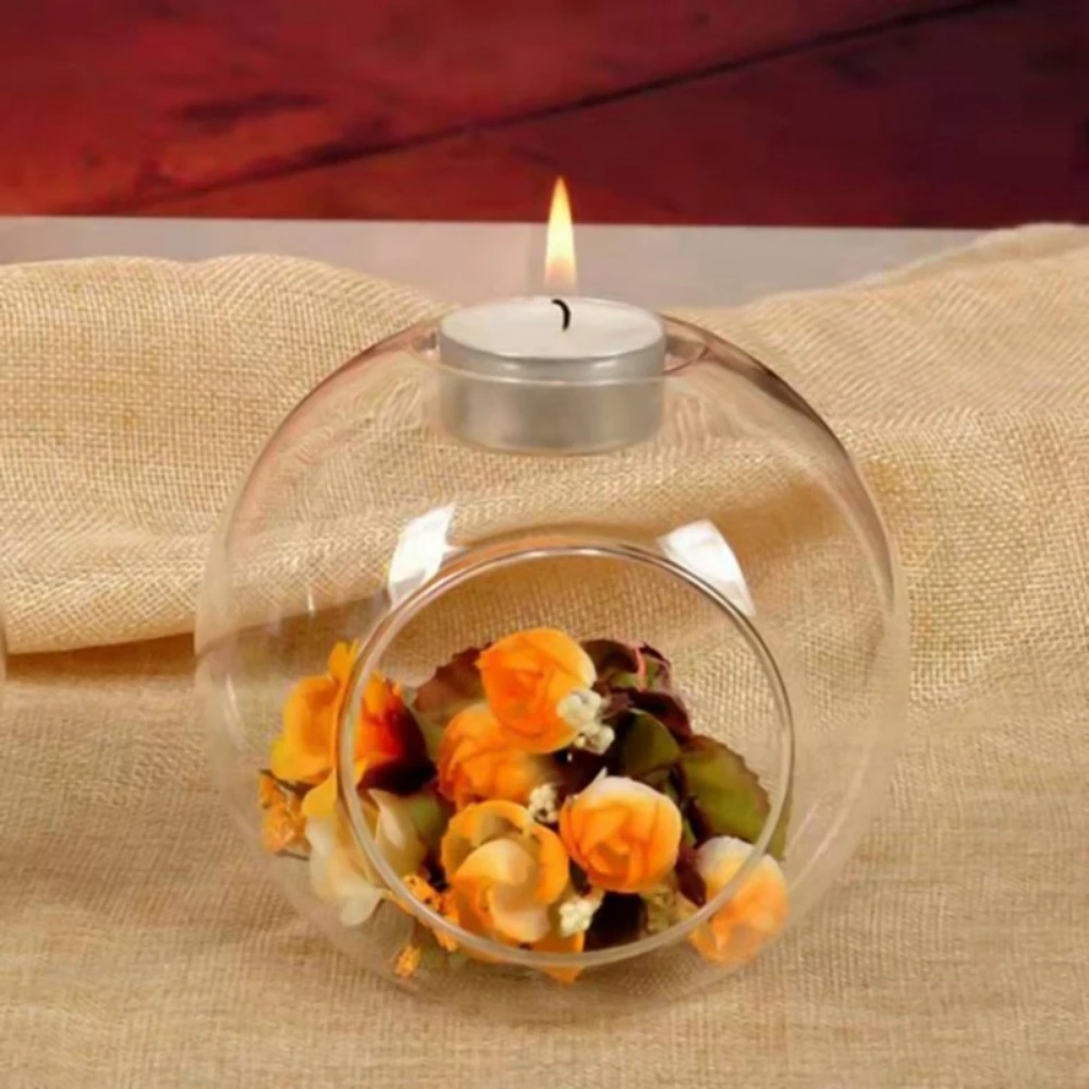 6/12pcs Glass Round Hollow Can - Unity Candle Set 评论和价格