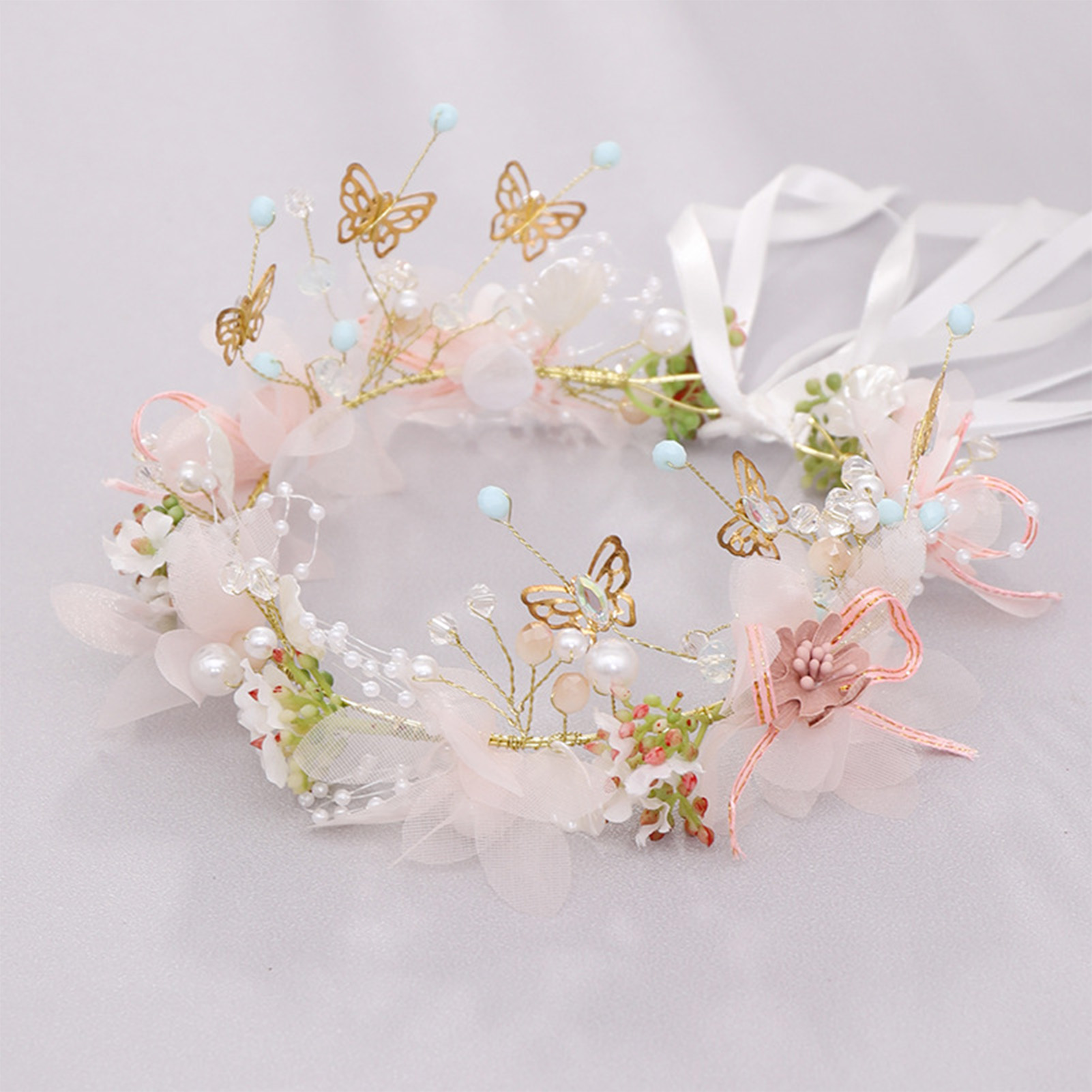 Women Girls Flower Headband Br - Wedding Arch Flower 评论和价格