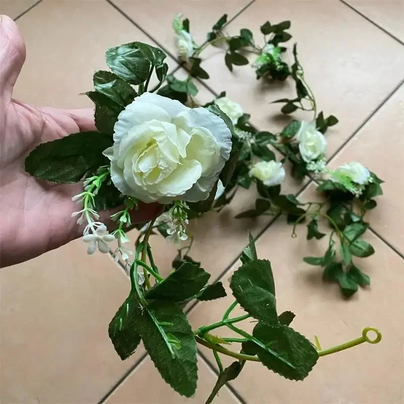 1Pcs 2.2M Artificial White Flo - Wedding Arch Flower 评论和价格