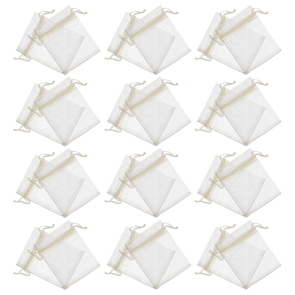 100Pcs Clear Sheer Organza Dra - Wedding Supply In Bulk 评论和价格