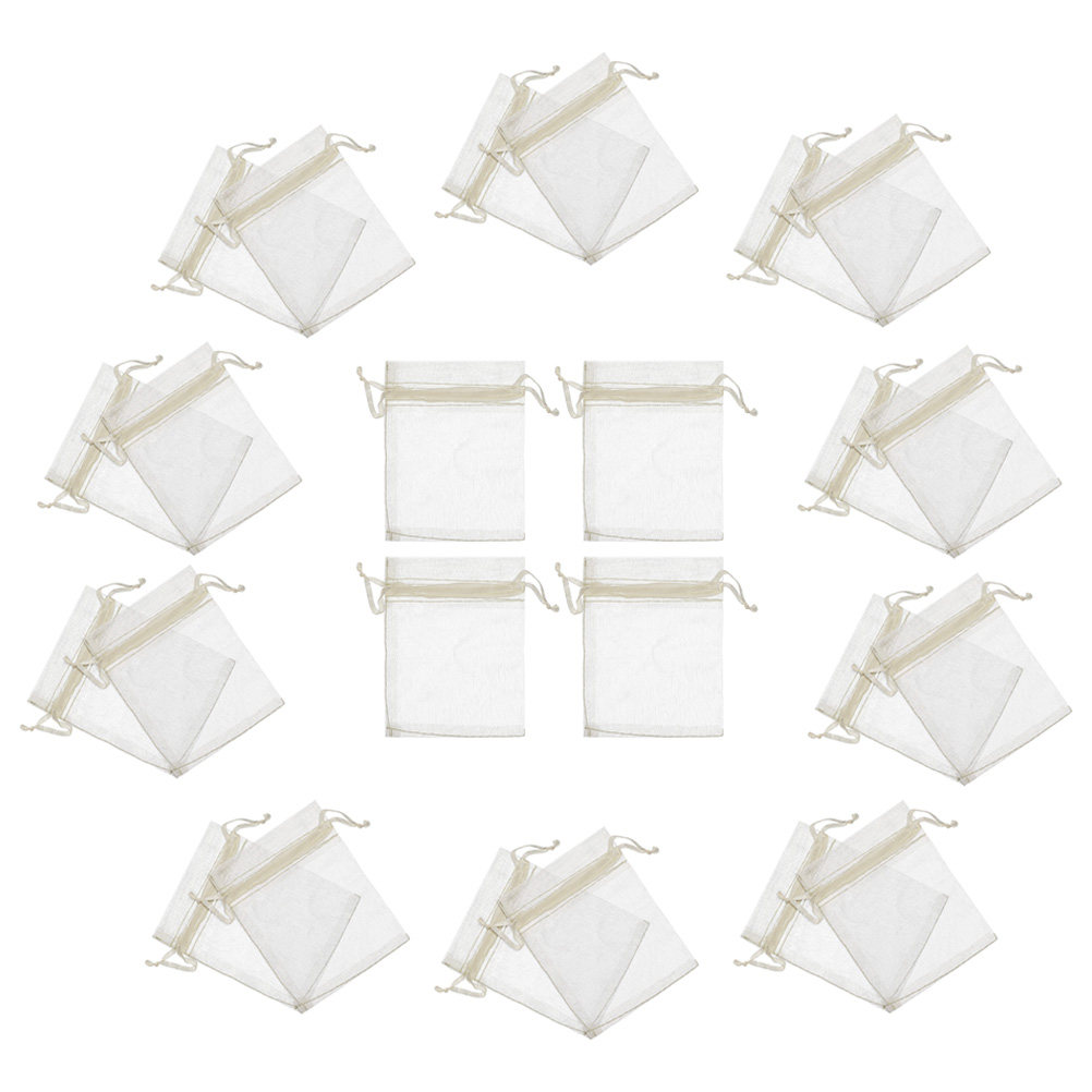 100Pcs Clear Sheer Organza Dra - Wedding Supply In Bulk 评论和价格