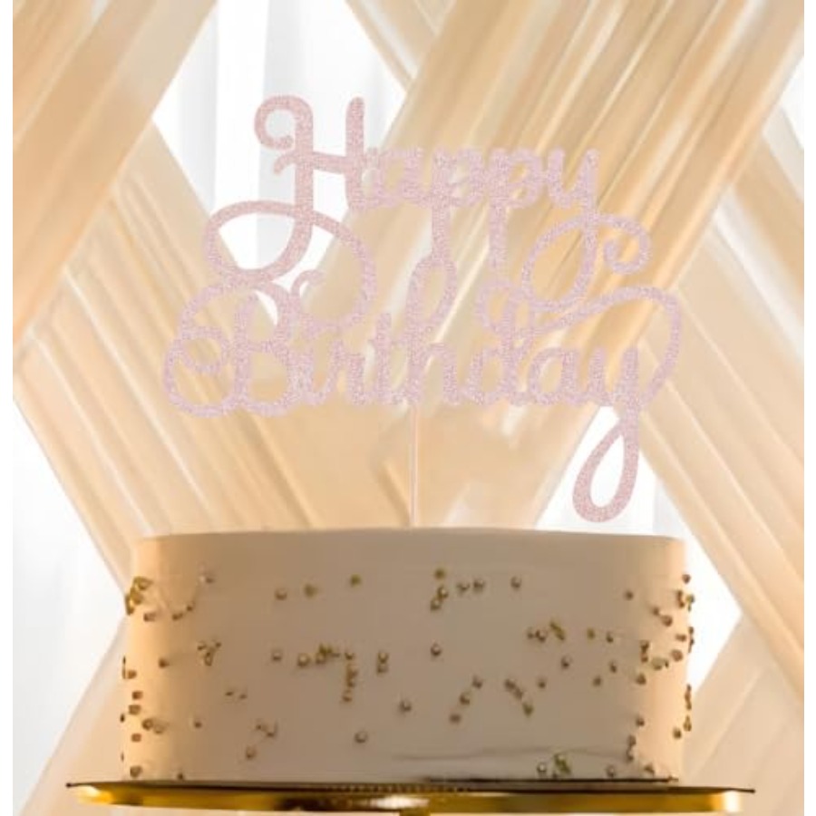 Happy Birthday Cake Topper - G - Photo Booth Prop 评论和价格
