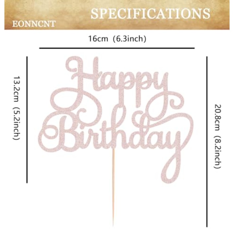 Happy Birthday Cake Topper - G - Photo Booth Prop 评论和价格