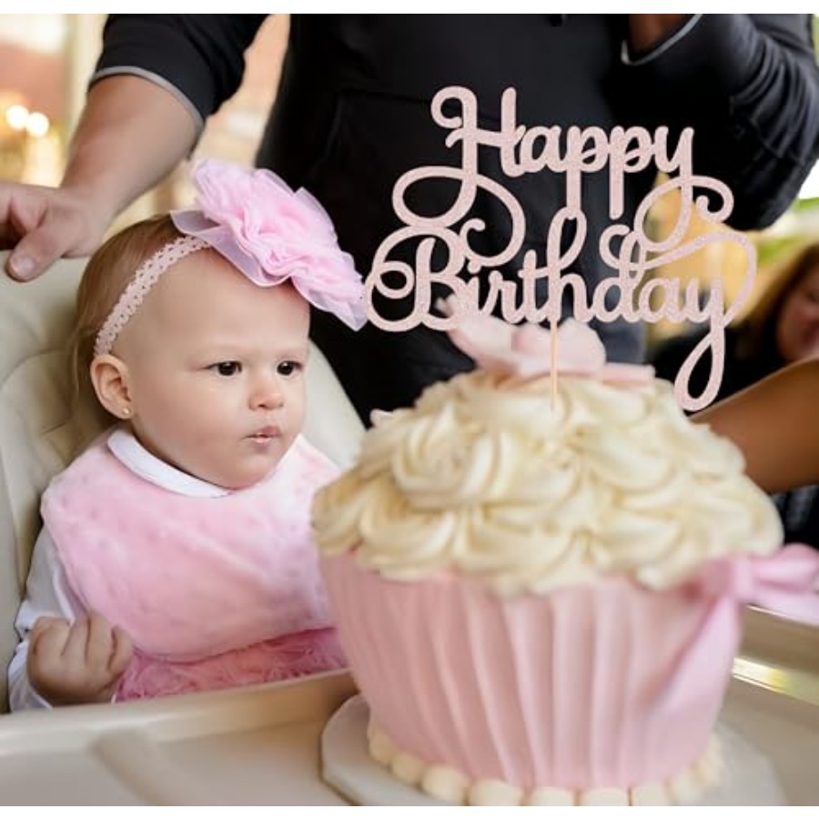 Happy Birthday Cake Topper - G - Photo Booth Prop 评论和价格