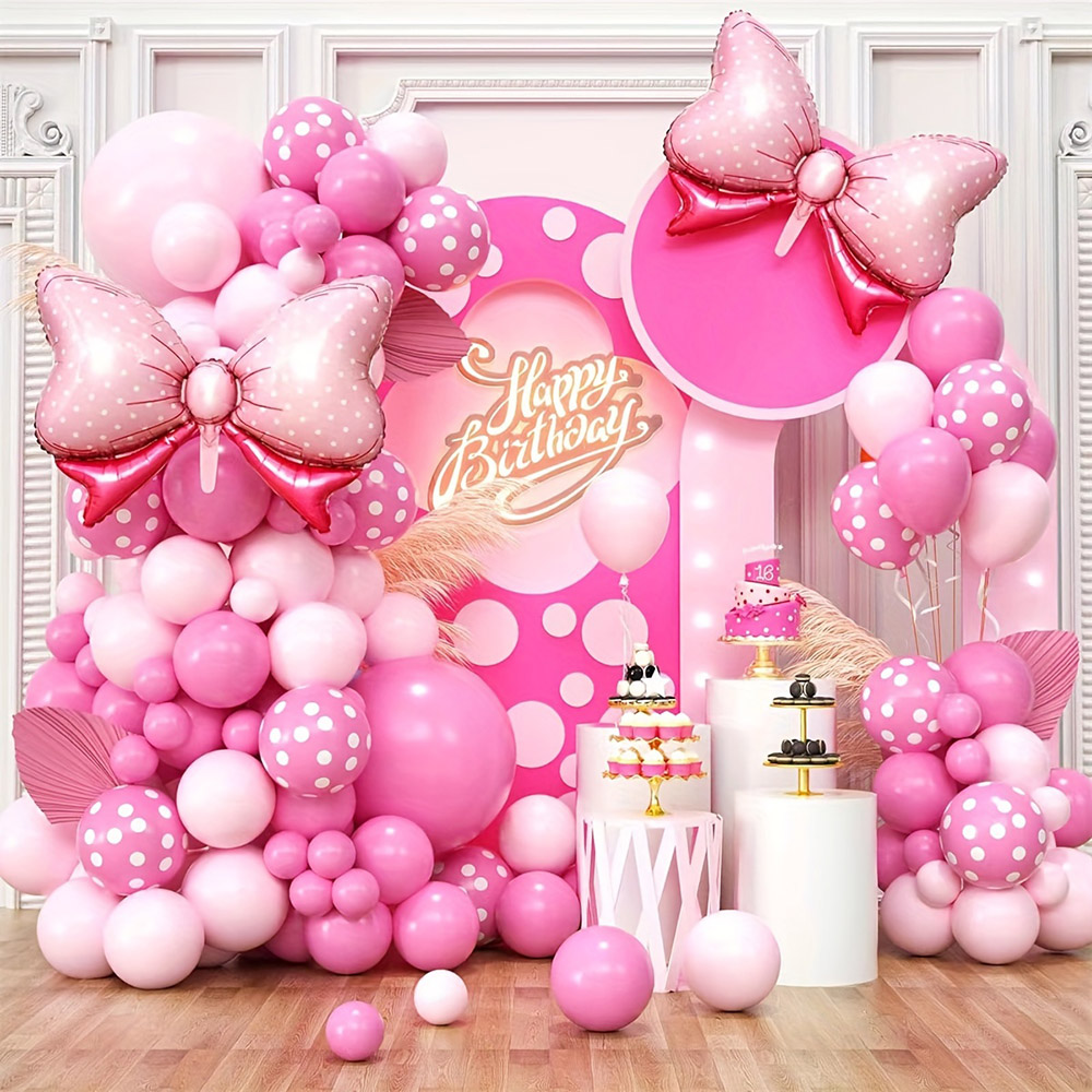 99pcs Pink Bow Minnie Foil Bal - Wedding Day Supply Kit 评论和价格