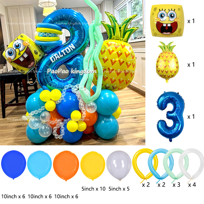 Cartoon SpongeBob Party Balloo - Wedding Day Supply Kit 评论和价格