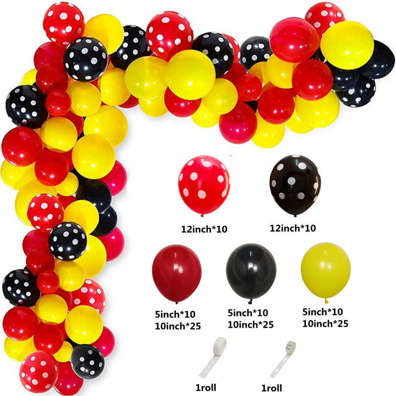 Red Black Yellow Balloon Garla - Wedding Day Supply Kit 评论和价格