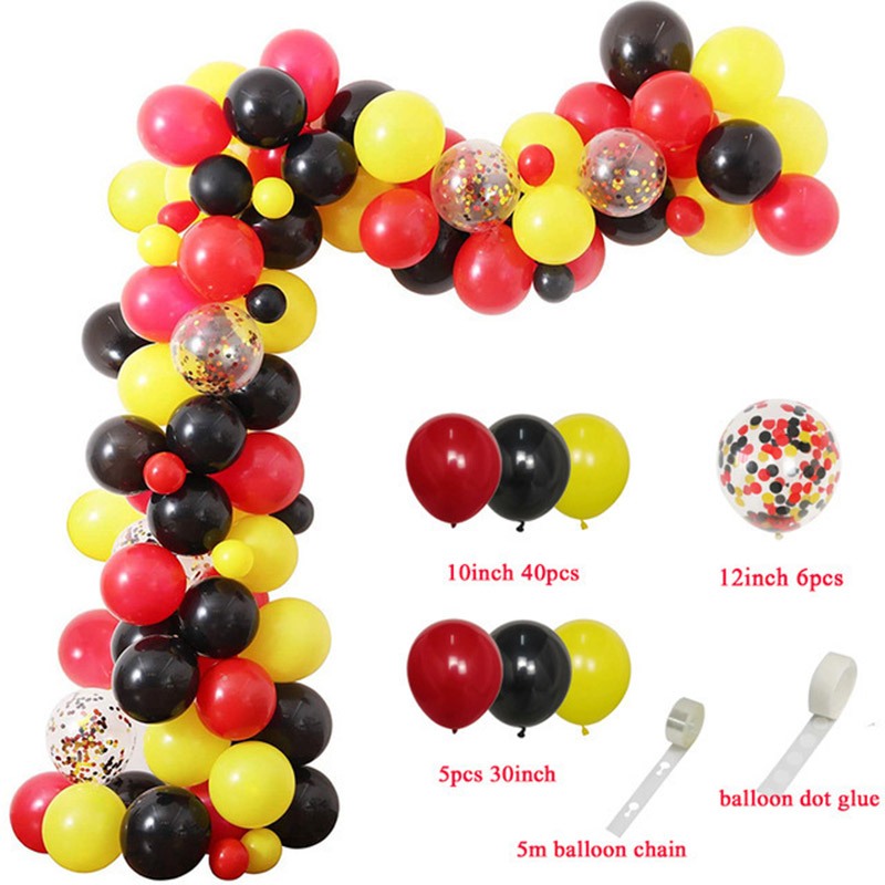 Red Black Yellow Balloon Garla - Wedding Day Supply Kit 评论和价格