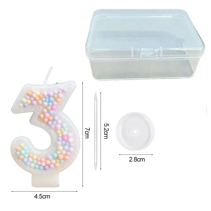 Rainbow Ball Number Birthday C - Unity Candle Set 评论和价格