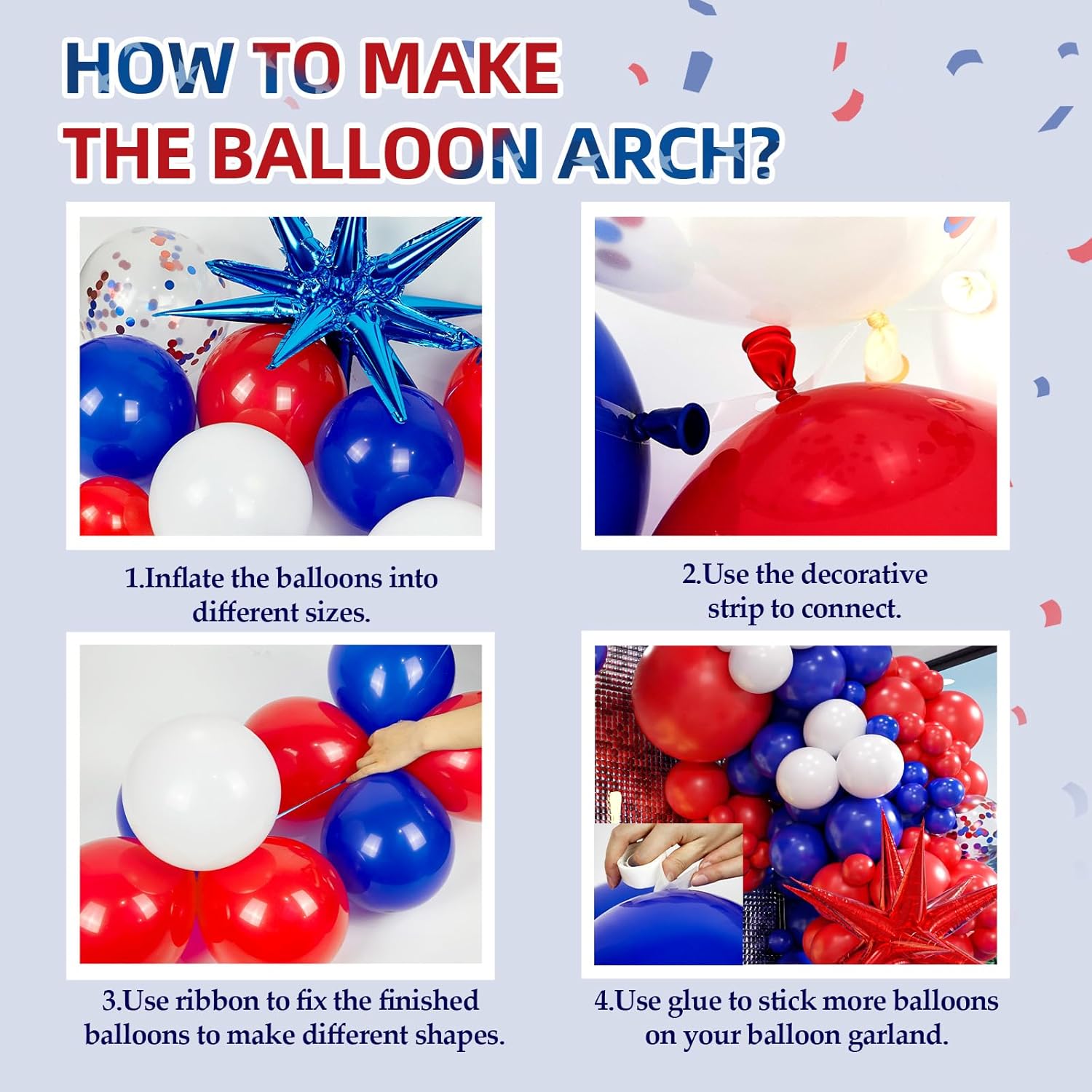 129pcs Red White and Blue Ball - Wedding Day Supply Kit 评论和价格
