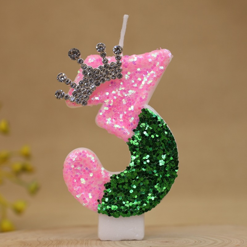 Sparkling Light Green Princess - Unity Candle Set 评论和价格