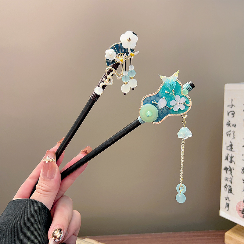 Classic Tassel Hair Stick Blac - Wedding Decoration Supply 评论和价格