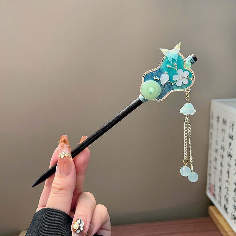 Classic Tassel Hair Stick Blac - Wedding Decoration Supply 评论和价格