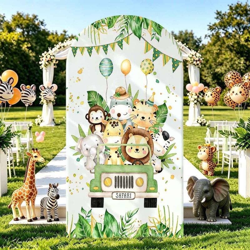 Jungle Safari Party Arch Backd - Photo Booth Prop 评论和价格