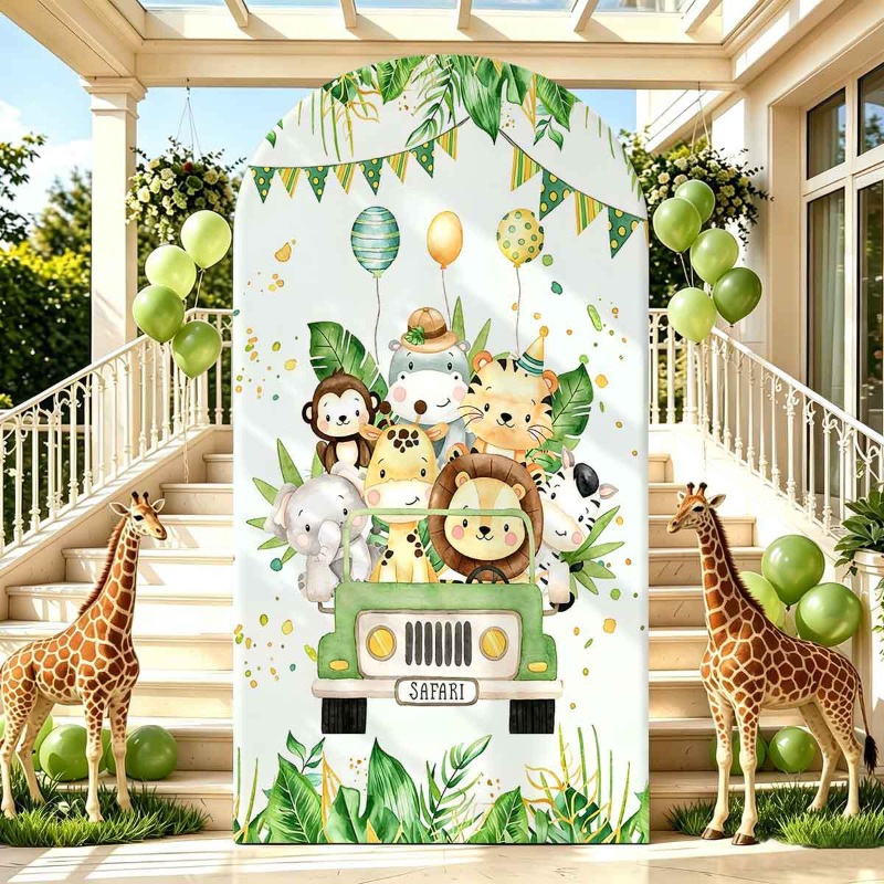 Jungle Safari Party Arch Backd - Photo Booth Prop 评论和价格
