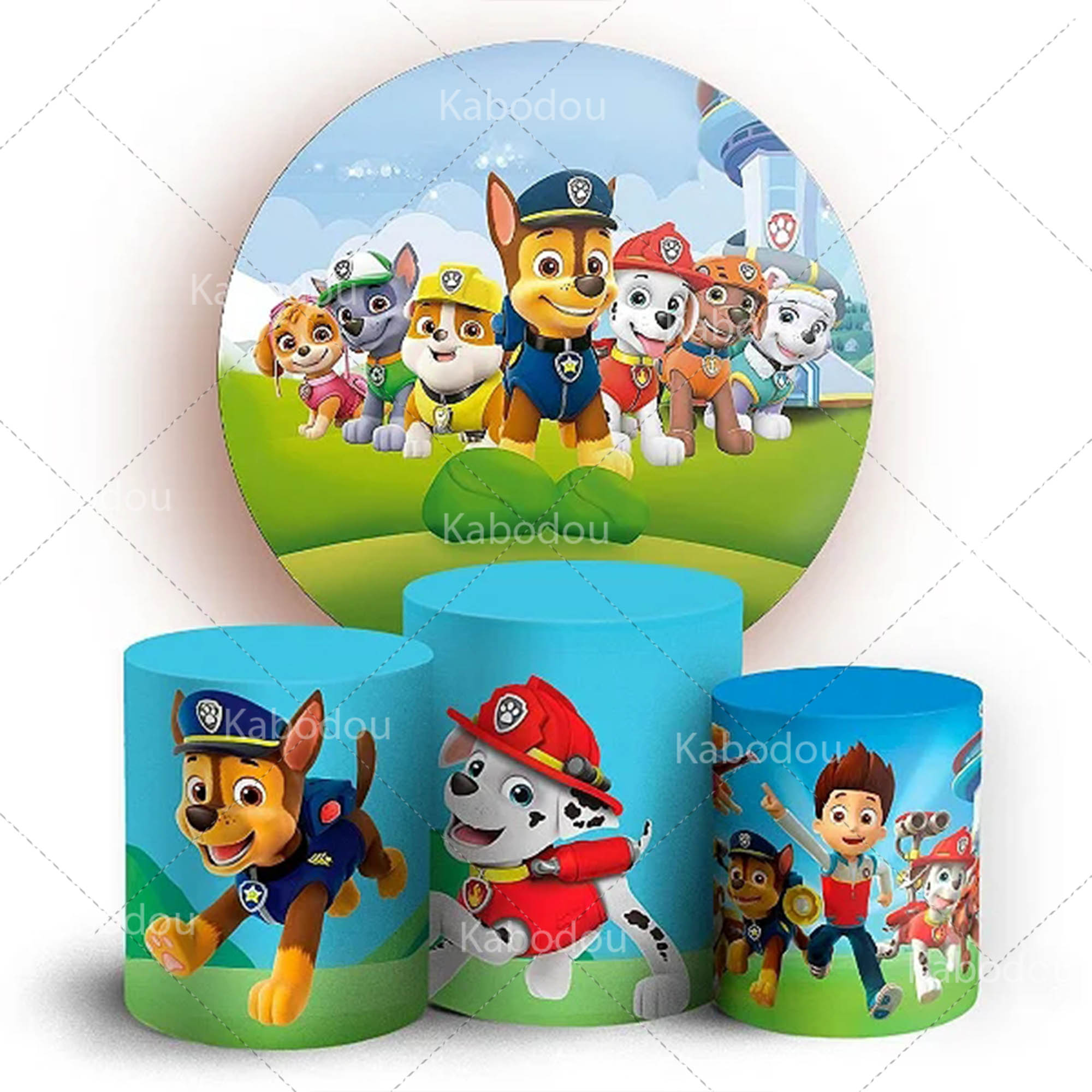 Paws Patrols Round Backdrop Do - Photo Booth Prop 评论和价格