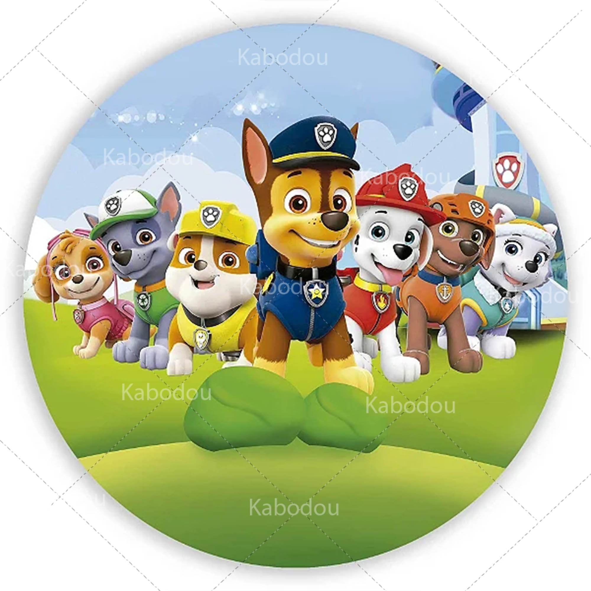 Paws Patrols Round Backdrop Do - Photo Booth Prop 评论和价格