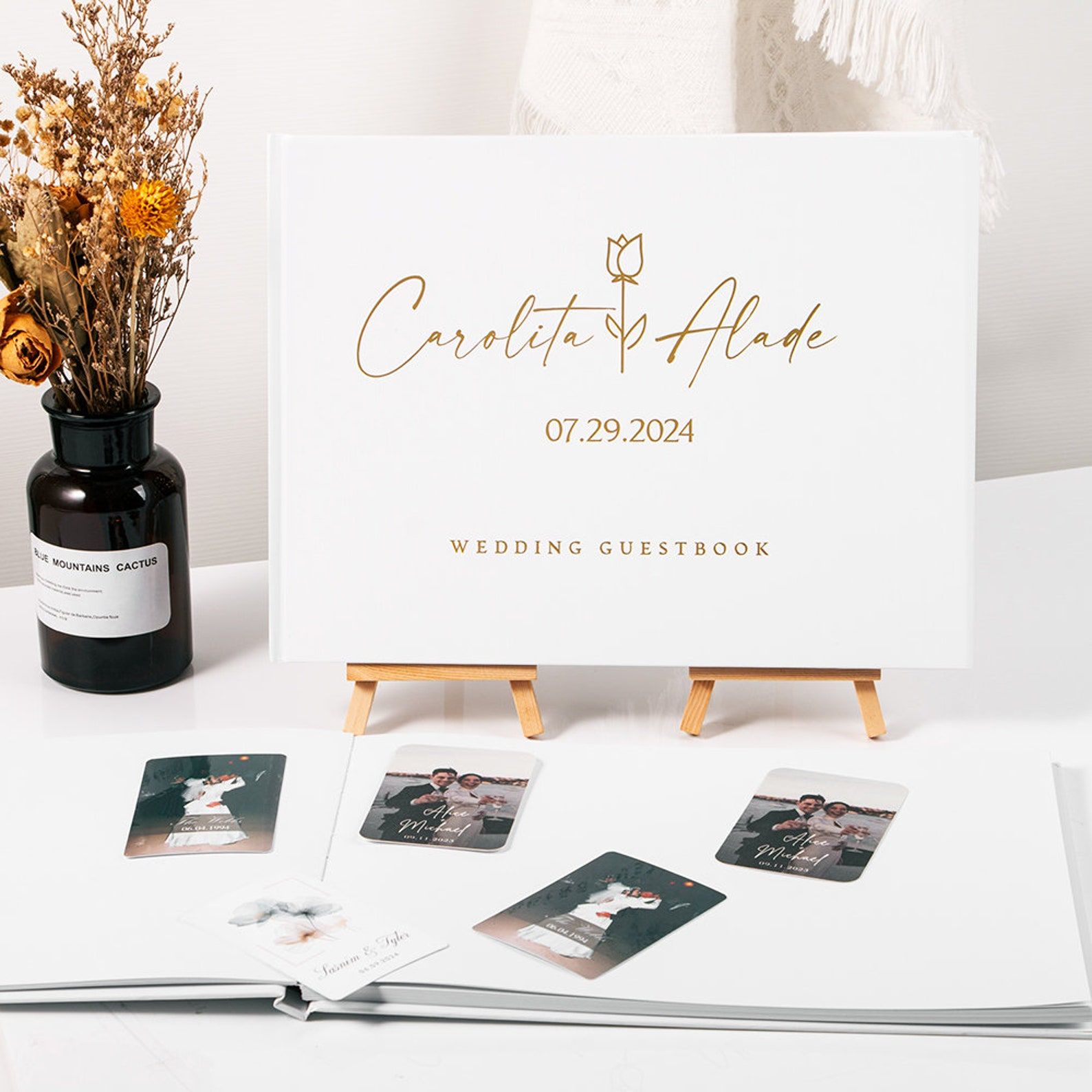 Custom Wedding Guestbook Perso - Wedding Supply List 评论和价格